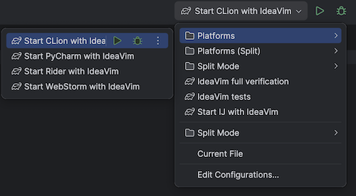 Prepared configurations dark